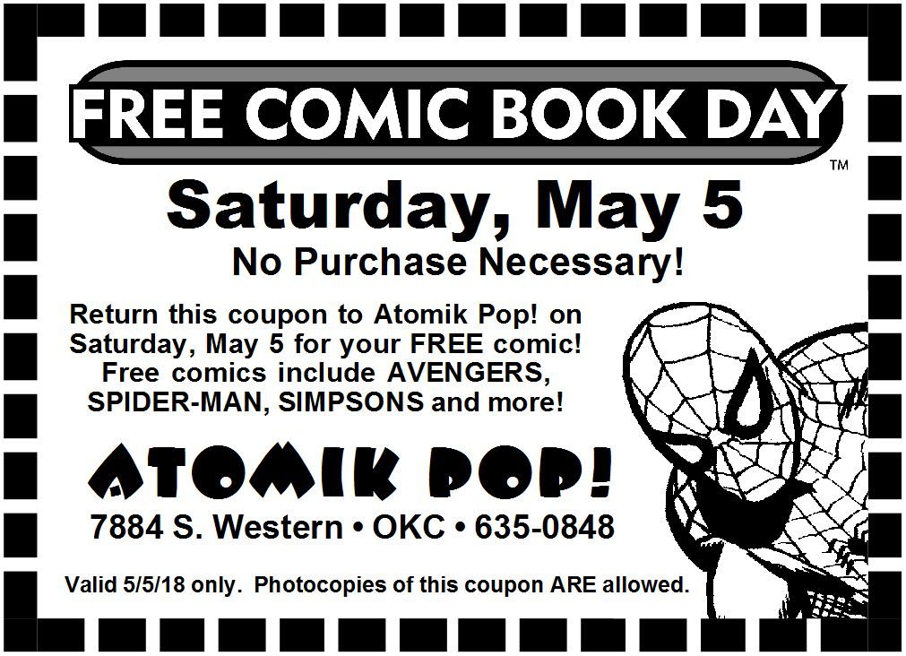 Download Your Free Comic Book Day Coupons Here! Atomik Pop!